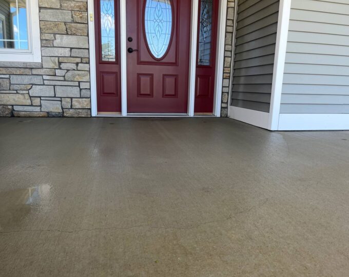 front door concrete porch