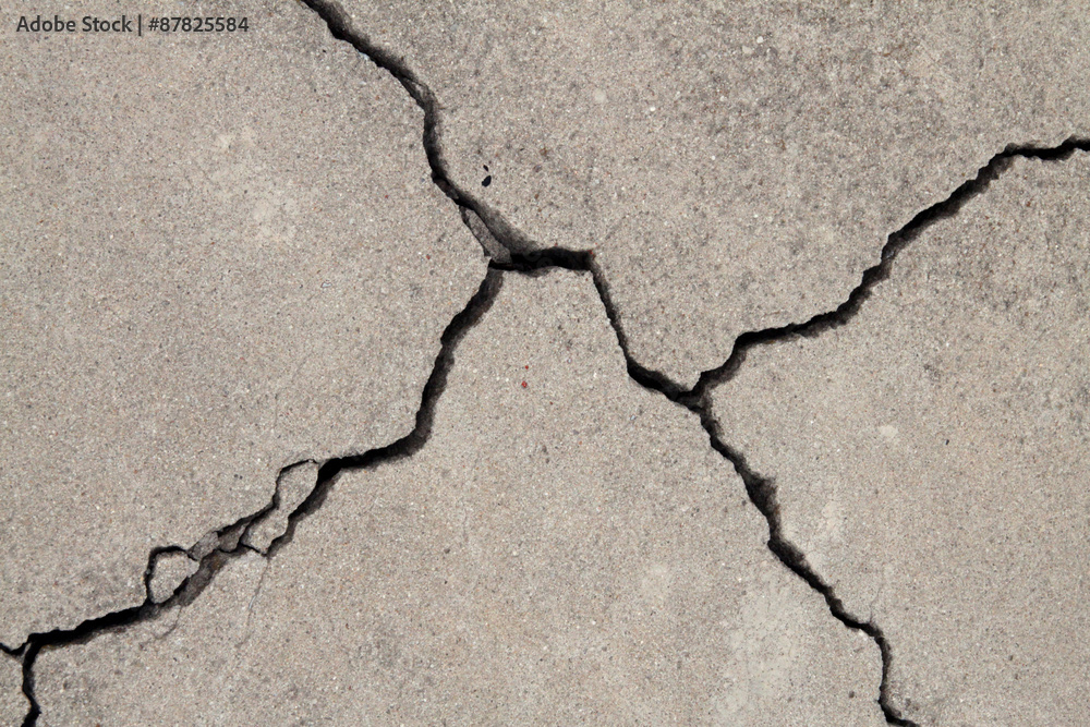 cracked concrete