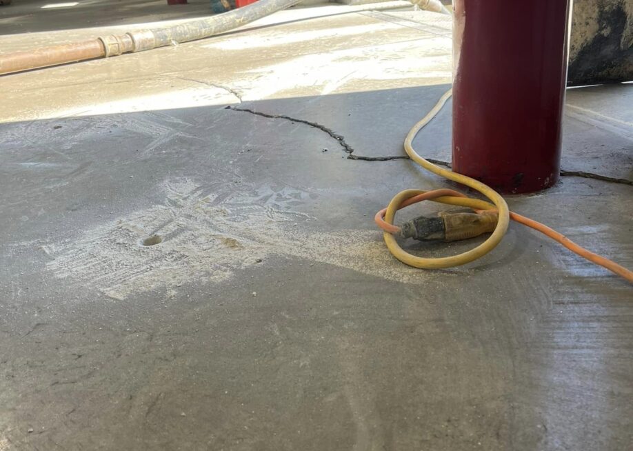 cracked concrete workspace