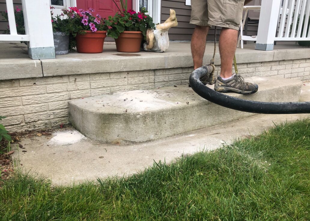 fixing sunken steps