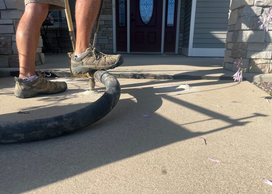 fixing unlevel concrete front porch